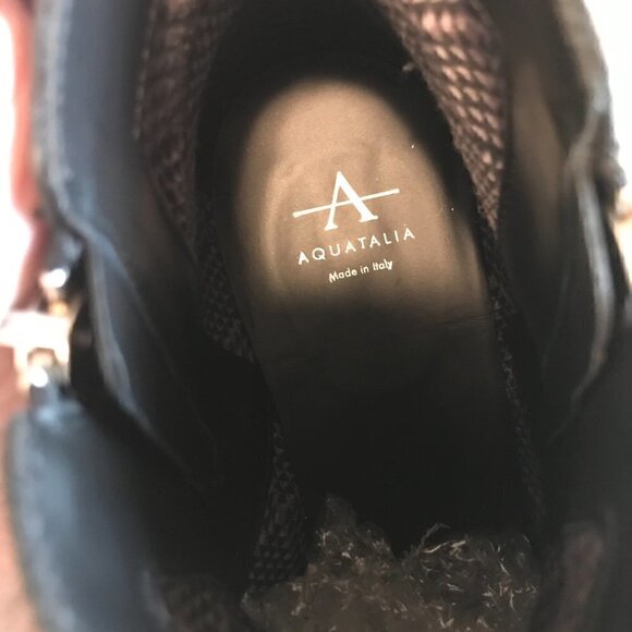 Aquatalia Nadie Black Leather Waterproof Ankle Boot Size 7 - Picture 10 of 10